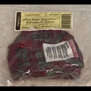 Longaberger “2009Tree Trimming Peppermint Twist” in”Holiday Plaid”-New Package